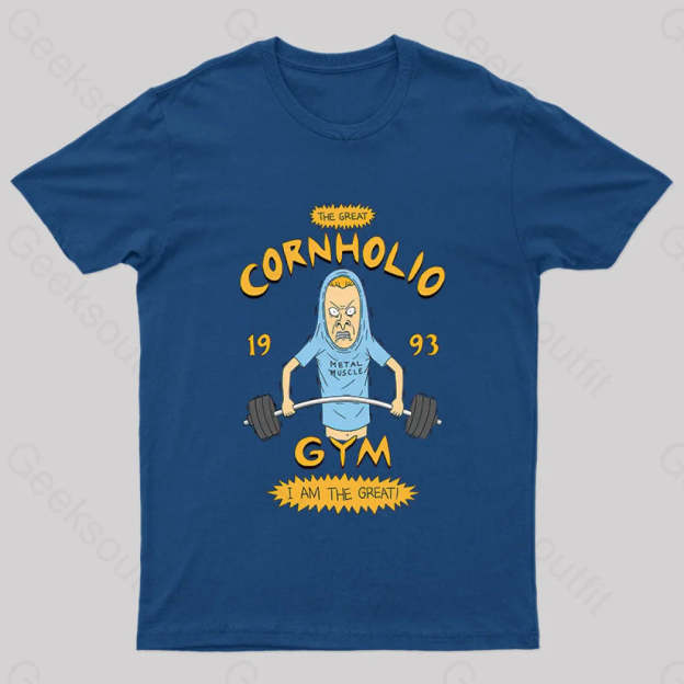 Cornholio Gym Nerd T-Shirt Navy / S