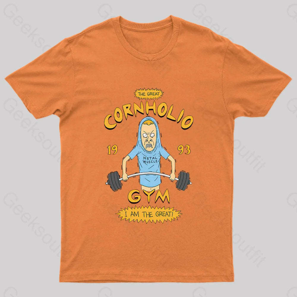 Cornholio Gym Nerd T-Shirt Orange / S
