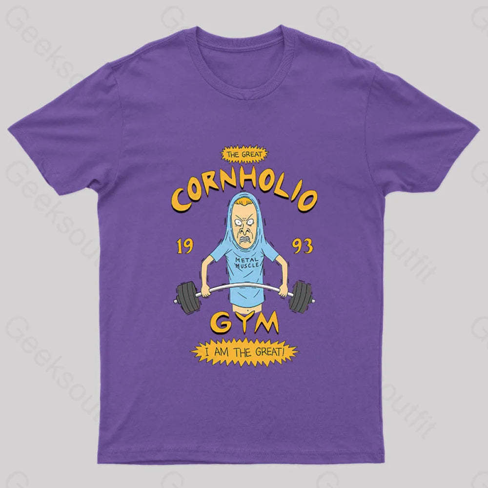 Cornholio Gym Nerd T-Shirt Purple / S