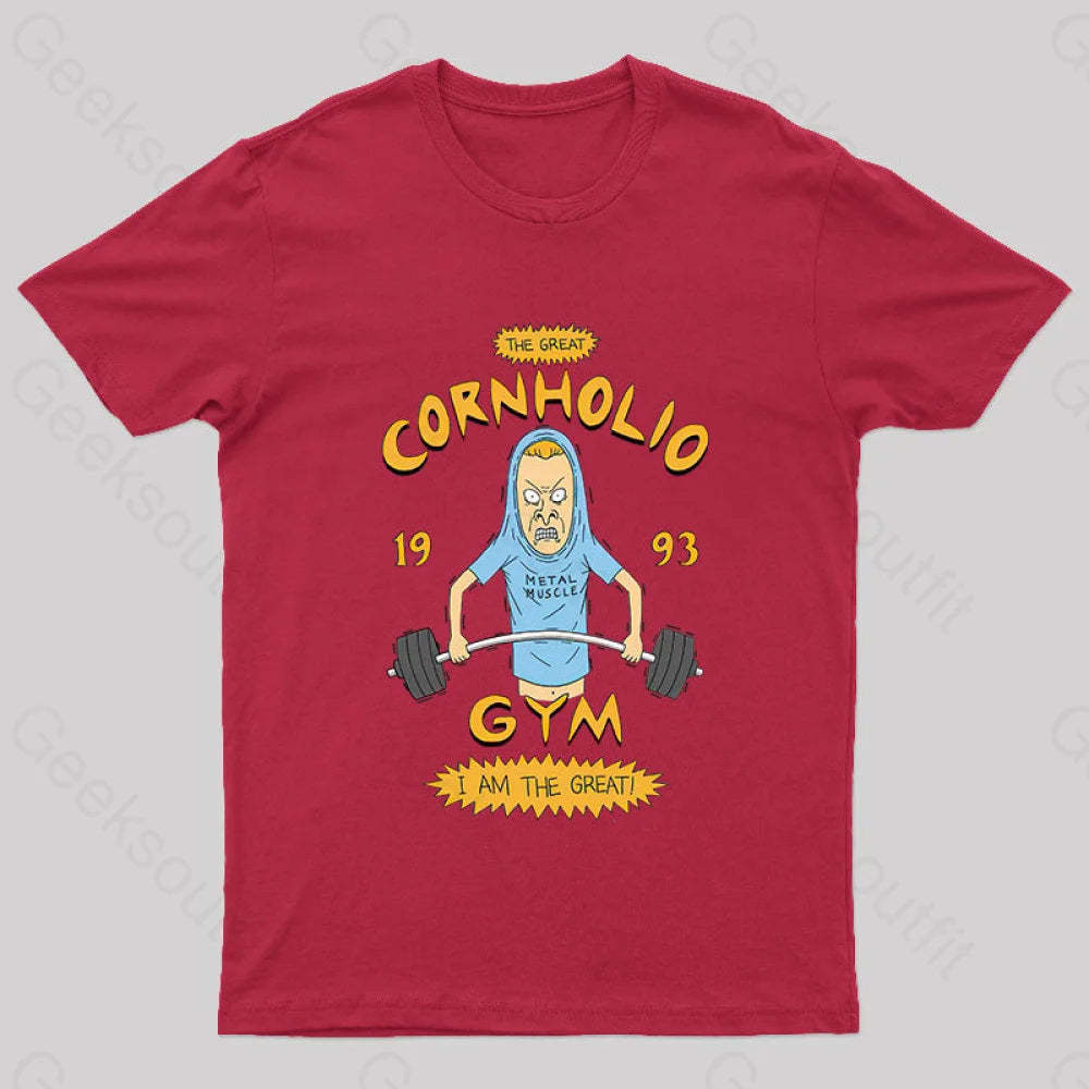 Cornholio Gym Nerd T-Shirt Red / S