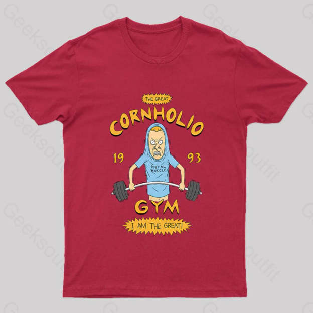 Cornholio Gym Nerd T-Shirt Red / S