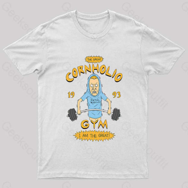 Cornholio Gym Nerd T-Shirt White / S