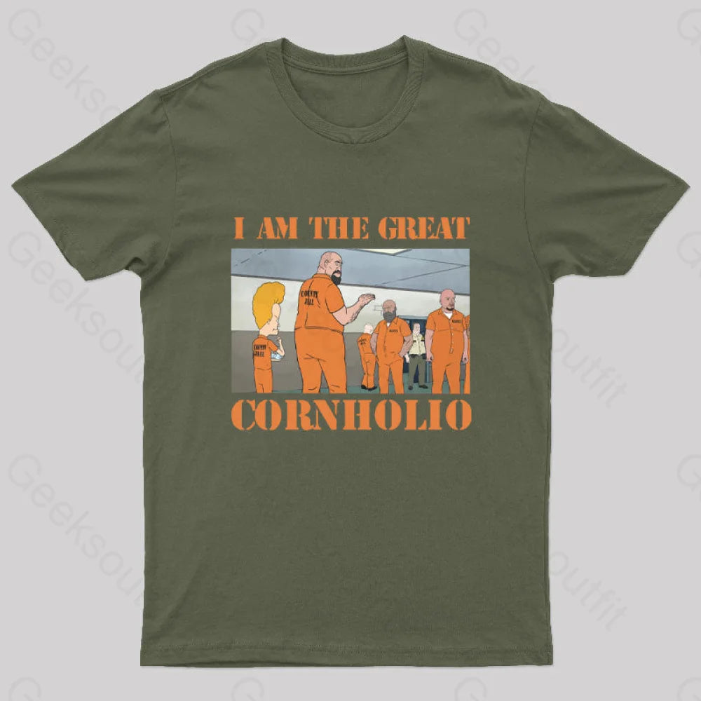 Cornholio Nerd T-Shirt Army Green / S