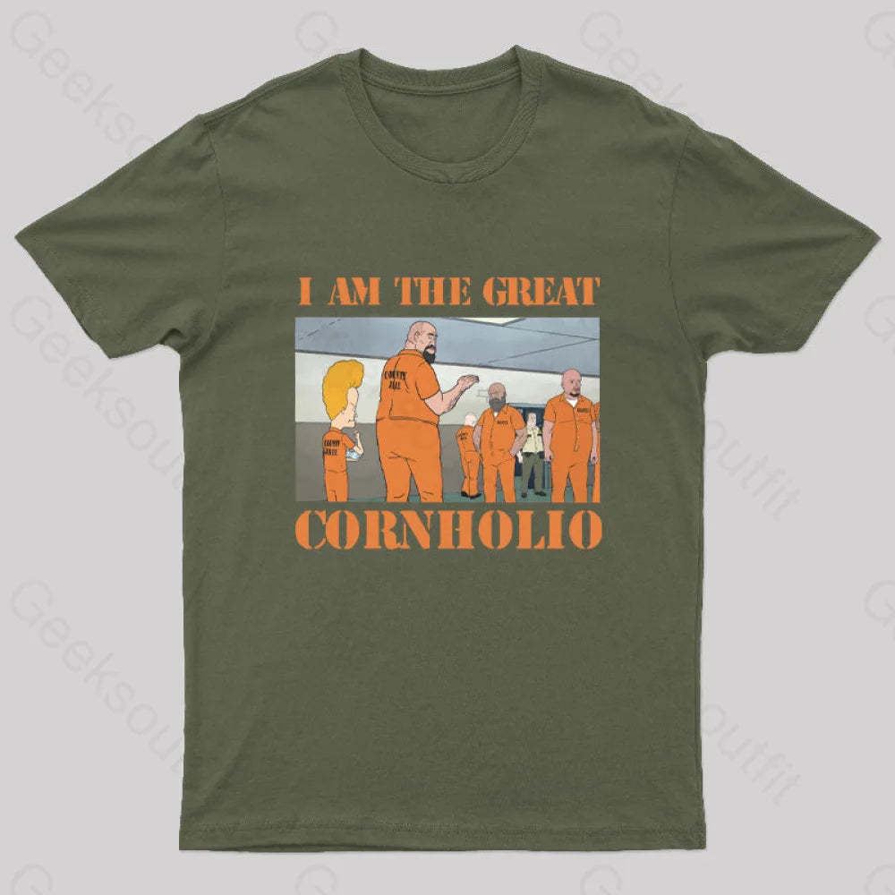 Cornholio Nerd T-Shirt Army Green / S