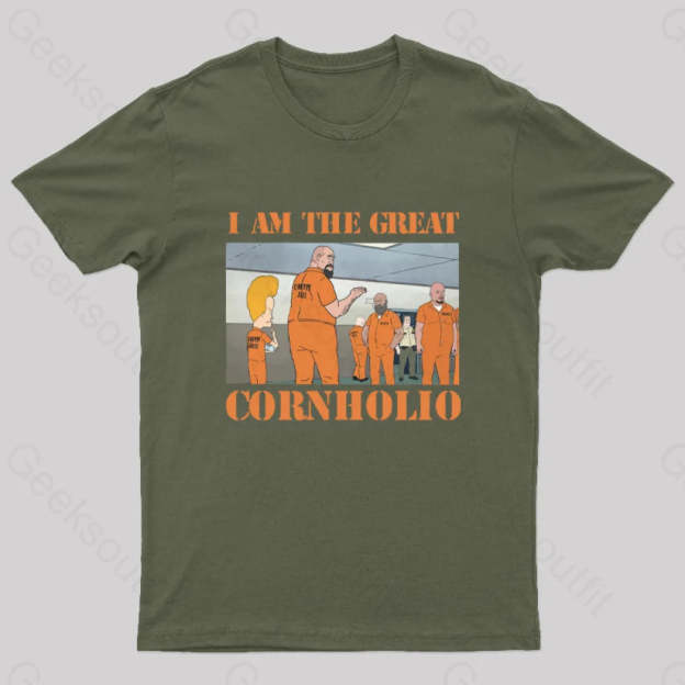 Cornholio Nerd T-Shirt Army Green / S