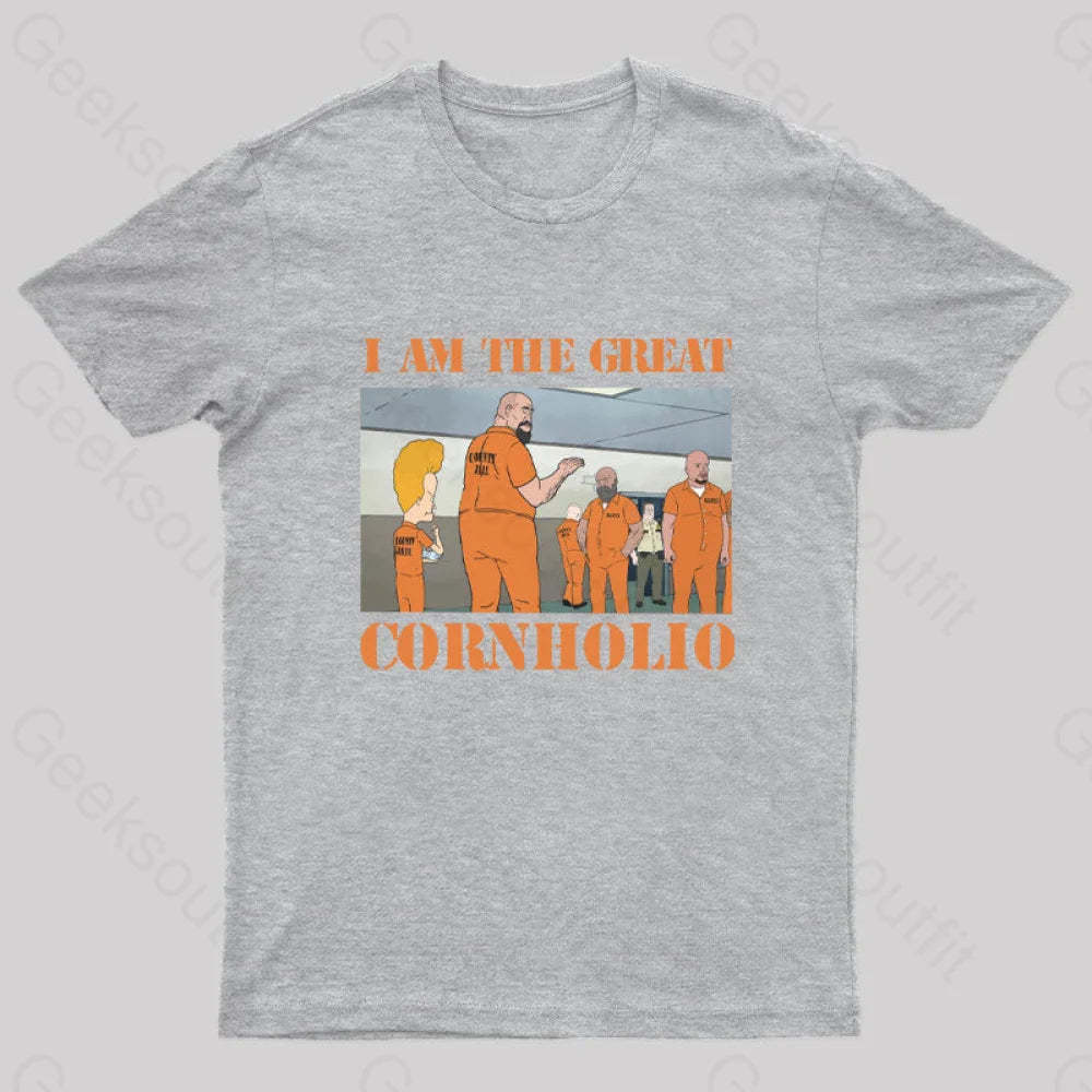 Cornholio Nerd T-Shirt Grey / S
