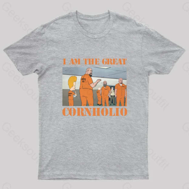Cornholio Nerd T-Shirt Grey / S