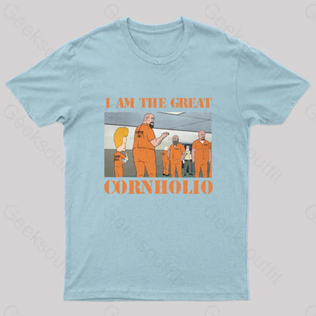 Cornholio Nerd T-Shirt Light Blue / S