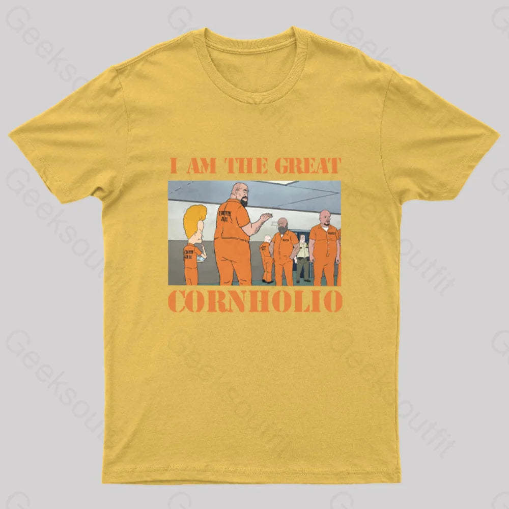 Cornholio Nerd T-Shirt Yellow / S