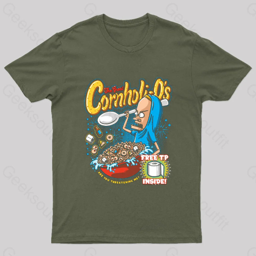 Cornholio’s Geek T-Shirt Army Green / S