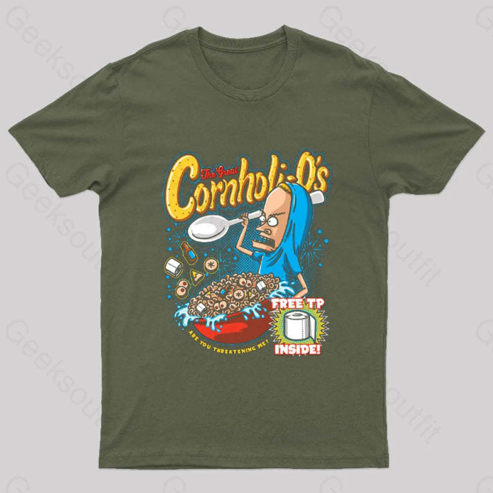 Cornholio’s Geek T-Shirt Army Green / S