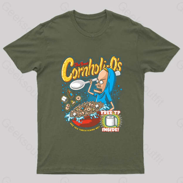 Cornholio’s Geek T-Shirt Army Green / S