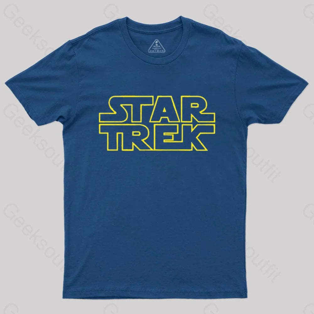 Cosmic Voyage Sw Parody Nerd T-Shirt Navy / S