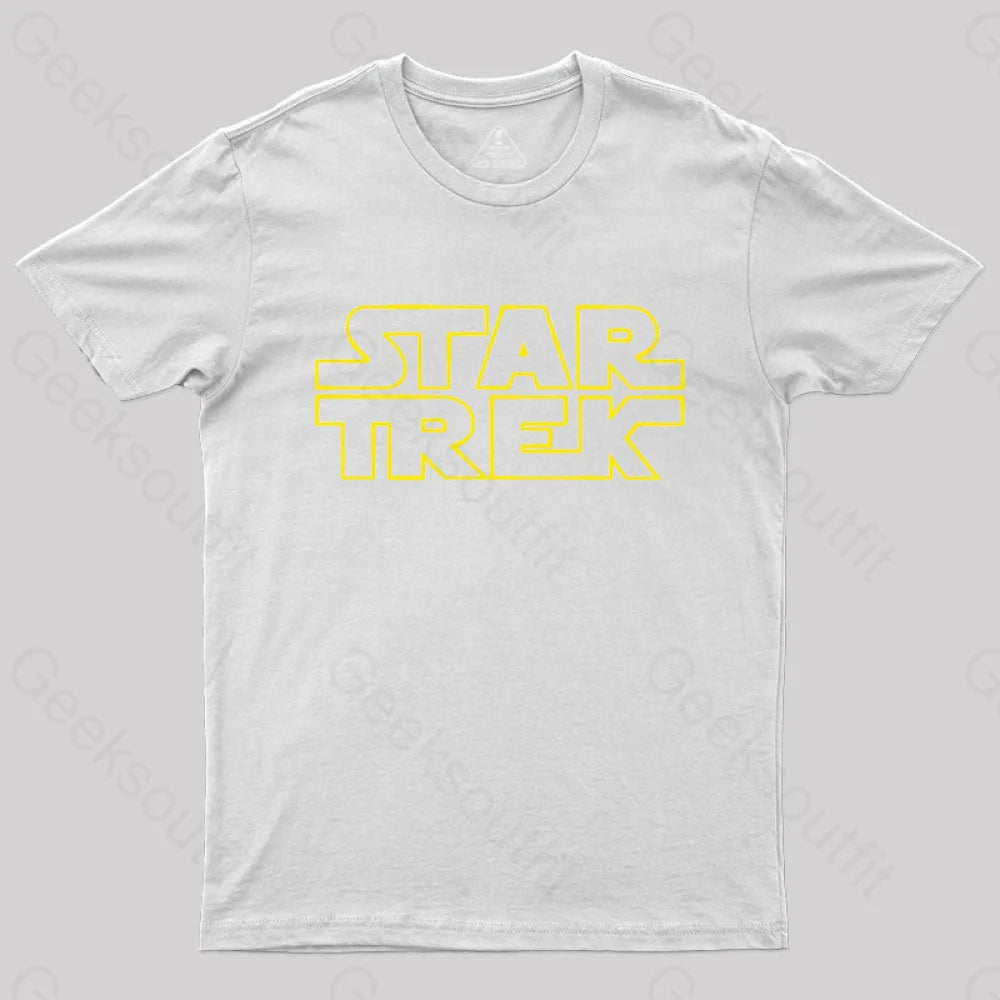 Cosmic Voyage Sw Parody Nerd T-Shirt White / S