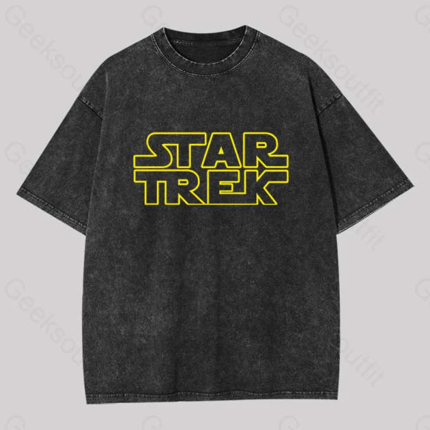 Cosmic Voyage Sw Parody Washed T-Shirt Black / S