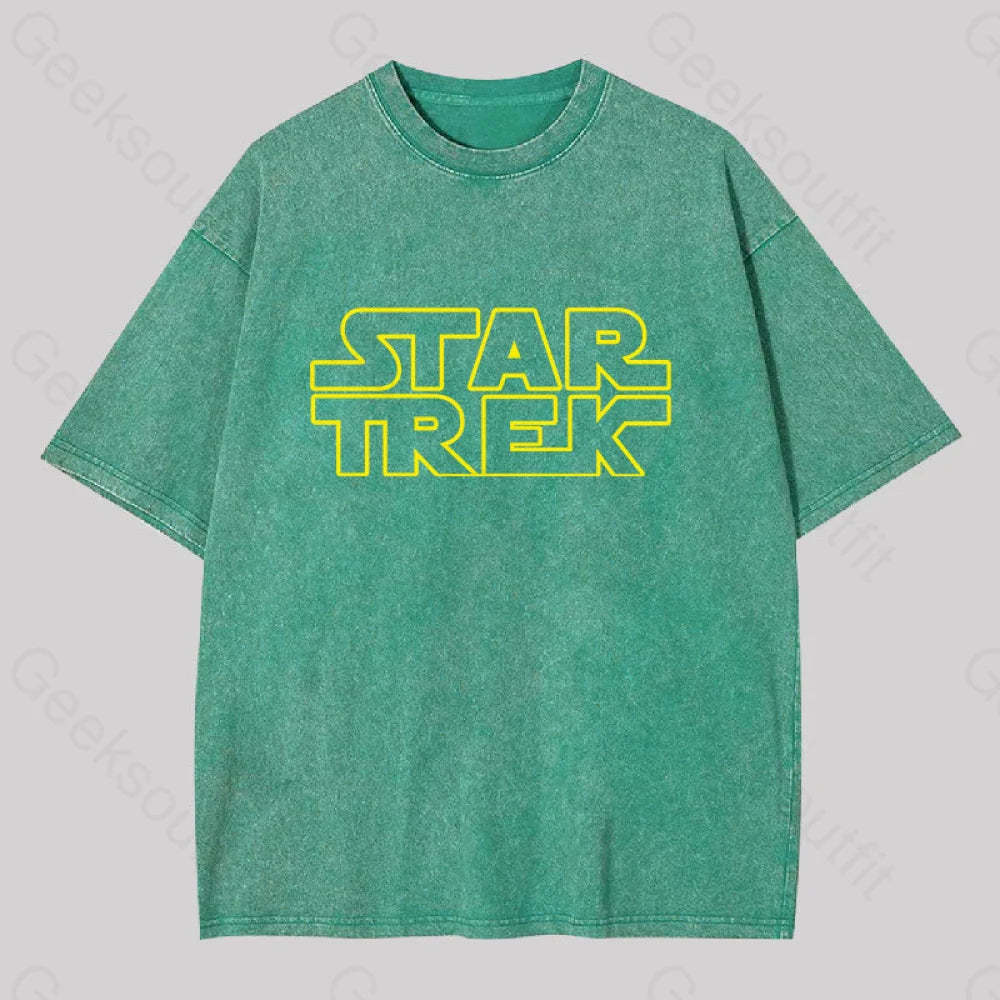 Cosmic Voyage Sw Parody Washed T-Shirt Grass Green / S