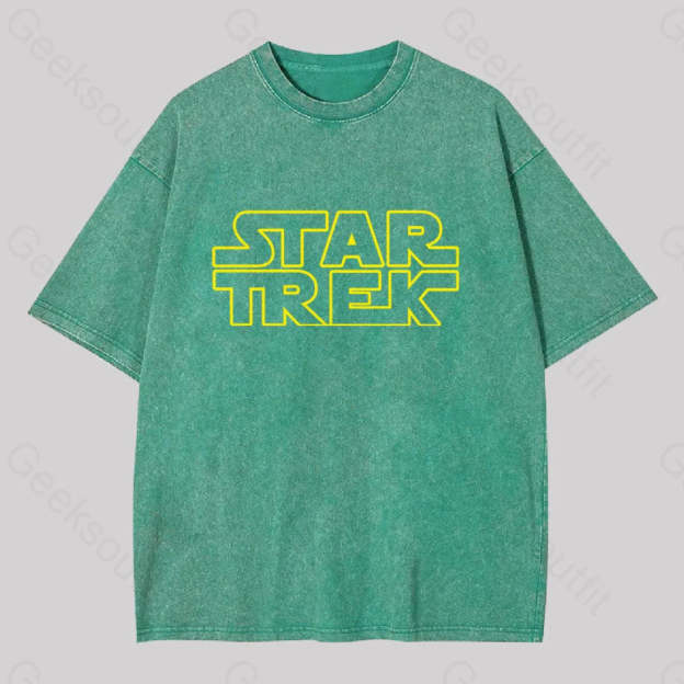 Cosmic Voyage Sw Parody Washed T-Shirt Grass Green / S