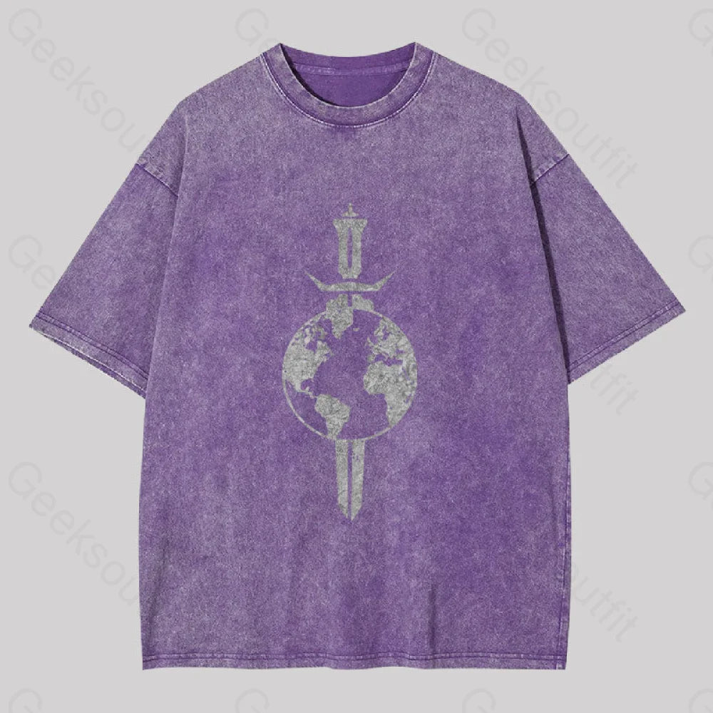 Cosmic Voyage Terran Empire Washed T-Shirt Purple / S