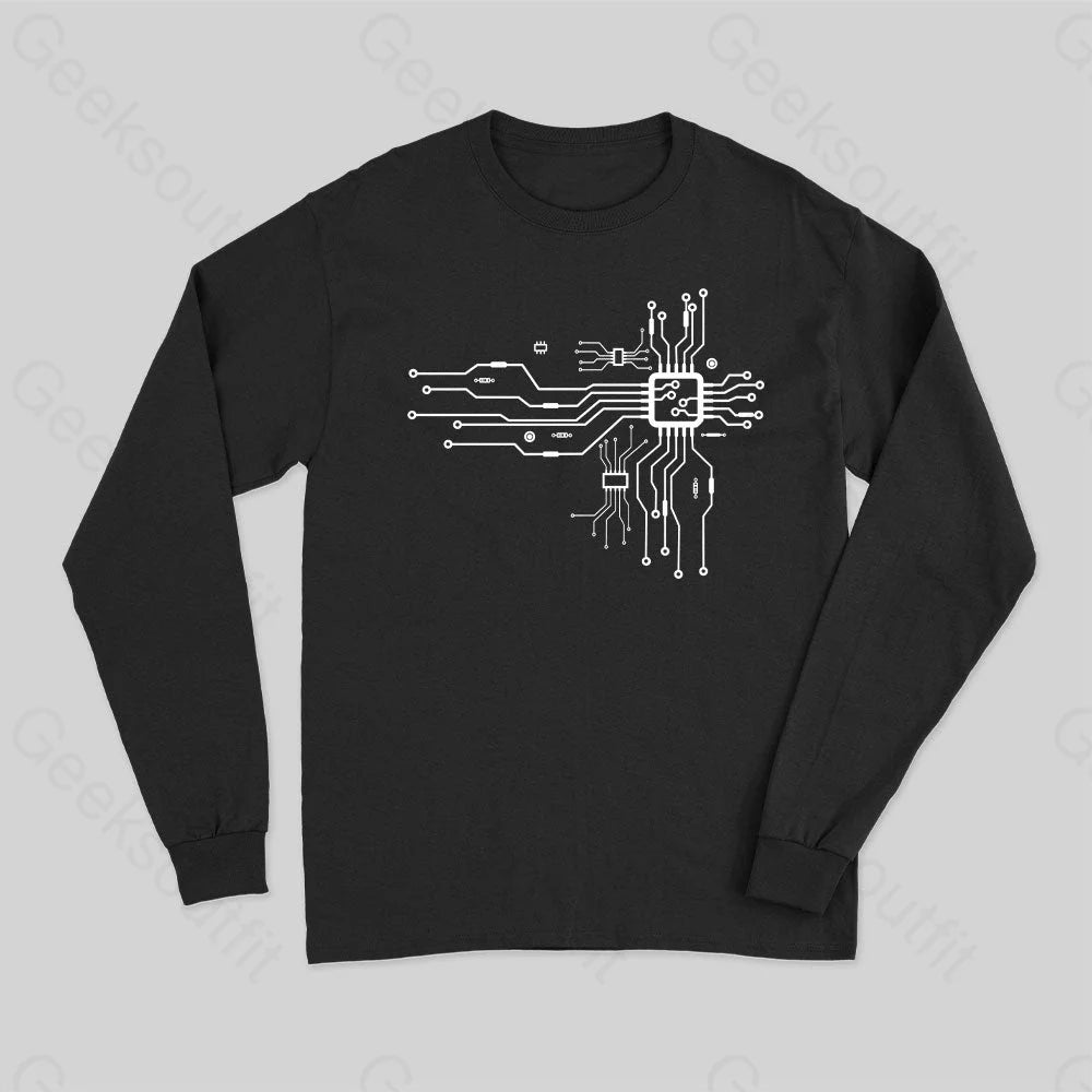 Cpu Heart Long Sleeve T-Shirt Black / S