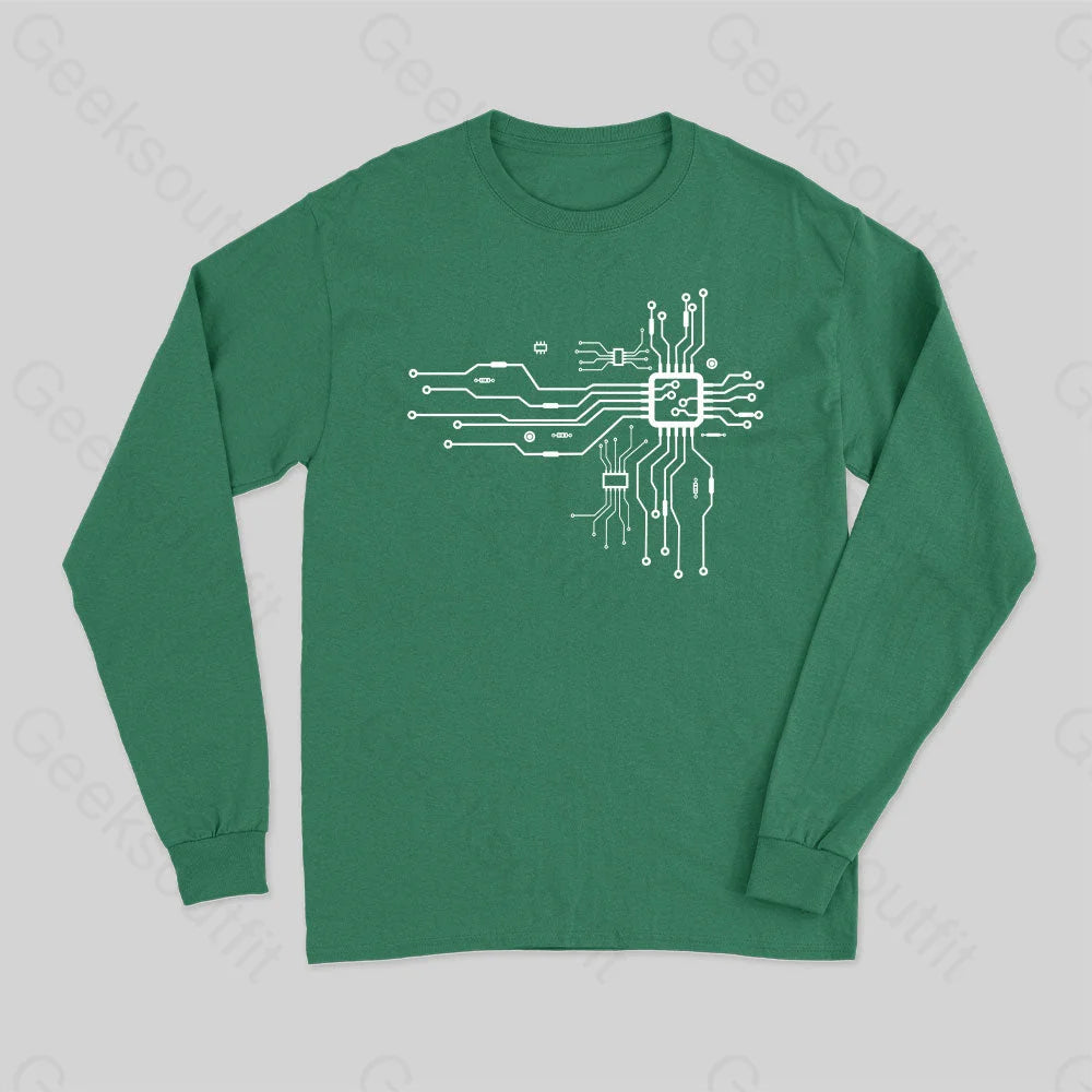 Cpu Heart Long Sleeve T-Shirt Green / S