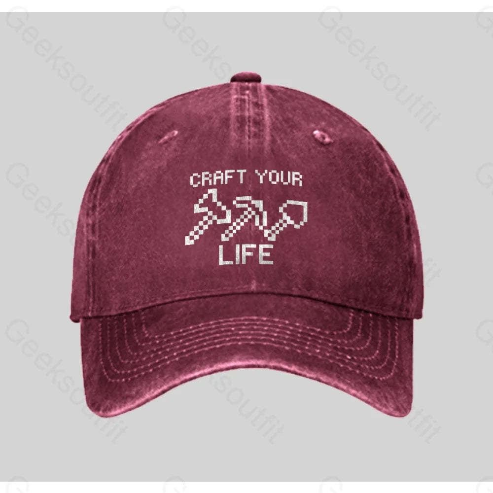 Craft Your Life Washed Vintage Baseball Cap Red