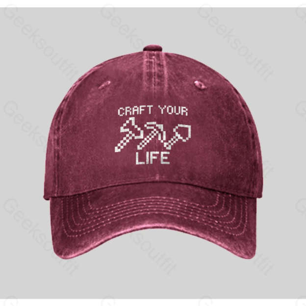 Craft Your Life Washed Vintage Baseball Cap Red