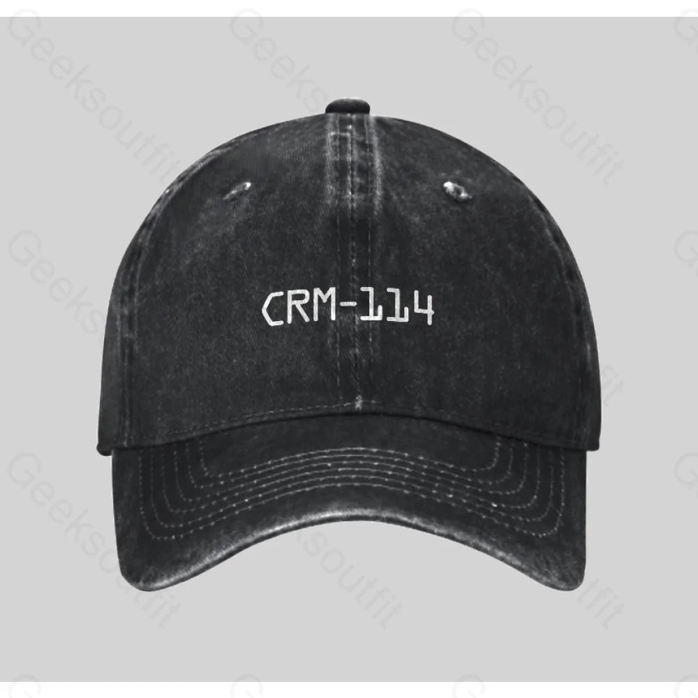 Crm-114 Washed Vintage Baseball Cap Black