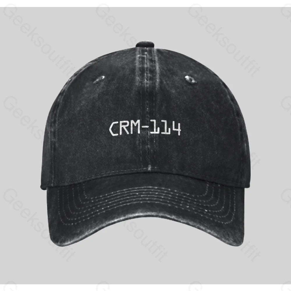 Crm-114 Washed Vintage Baseball Cap Black