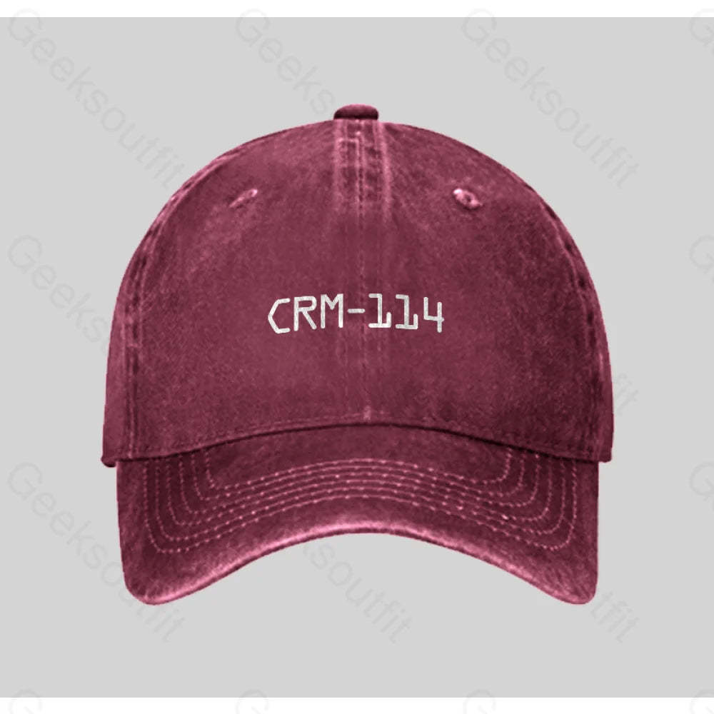 Crm-114 Washed Vintage Baseball Cap Red