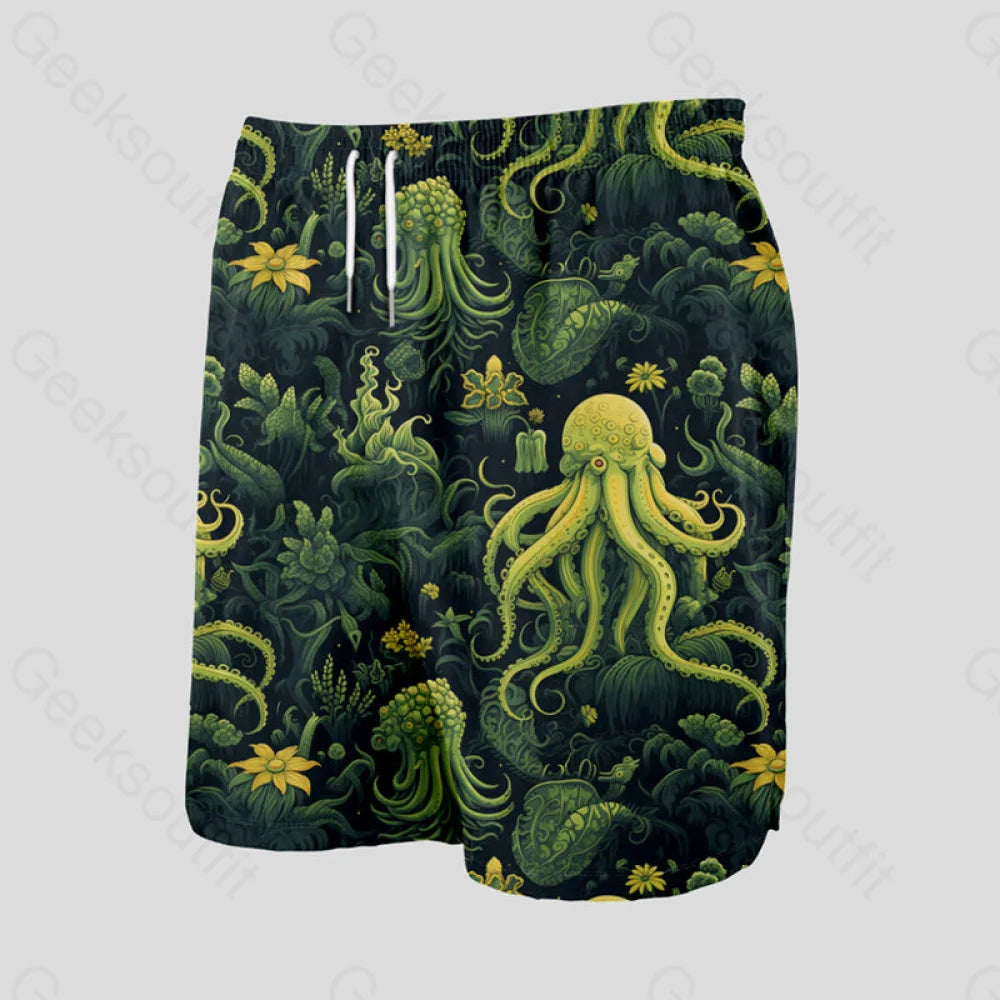 Cthulhu Geeky Drawstring Shorts