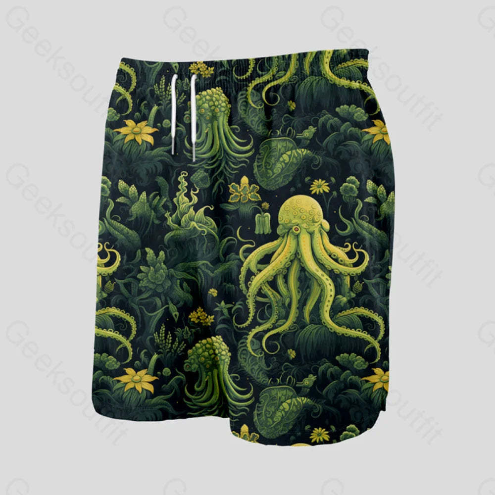 Cthulhu Geeky Drawstring Shorts