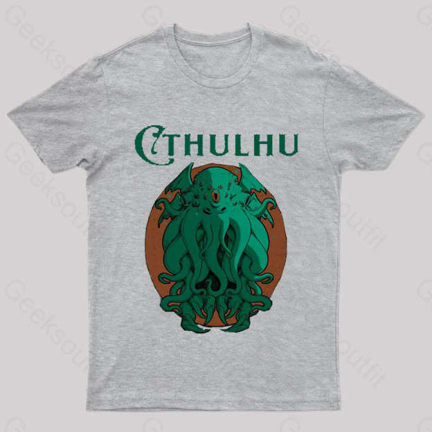 Cthulhu Magazine Nerd T-Shirt Grey / S