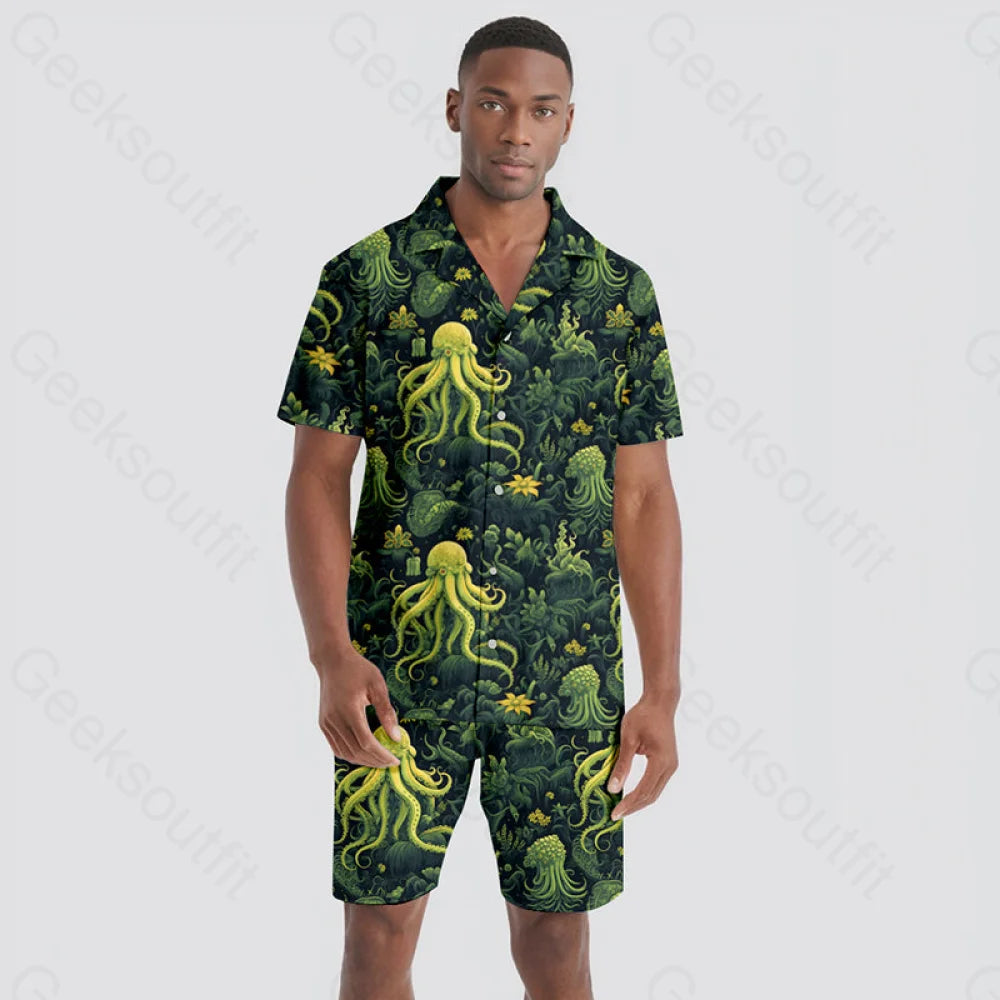 Cthulhu Shirt & Short Set Hawaiian / S Yc