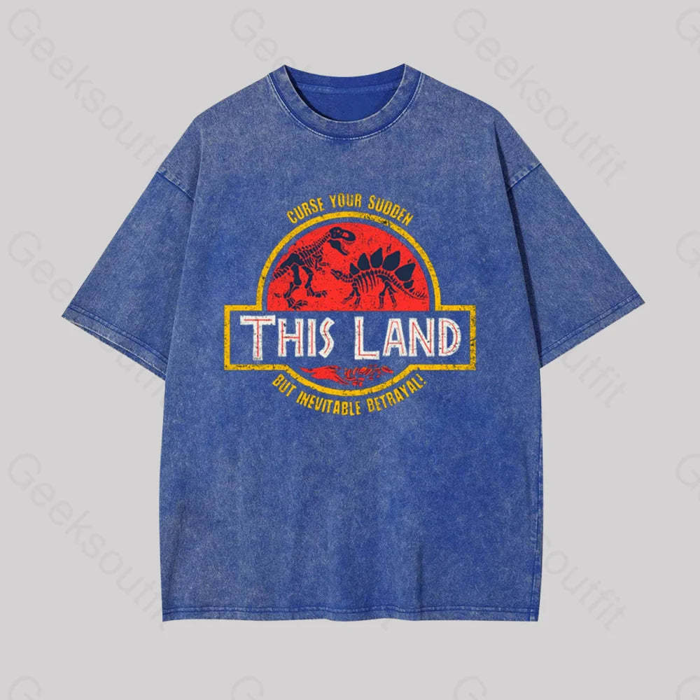 Curse Your Sudden But Inevitable Betrayal Geek Washed T-Shirt Blue / S