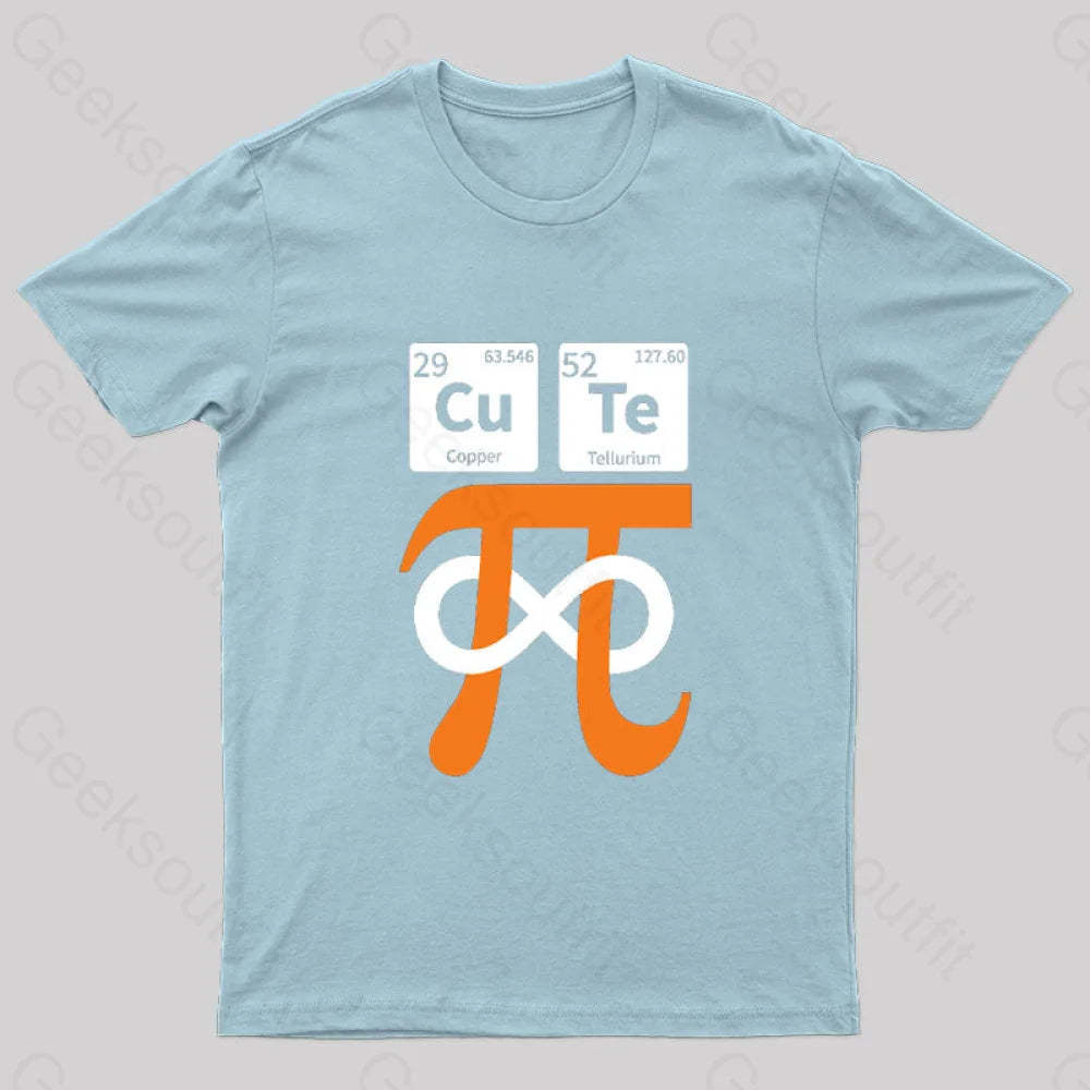 Cute Pi Nerd T-Shirt Light Blue / S