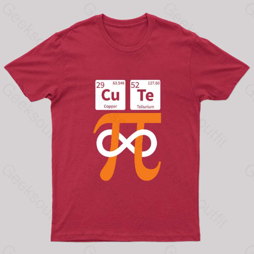 Cute Pi Nerd T-Shirt Red / S