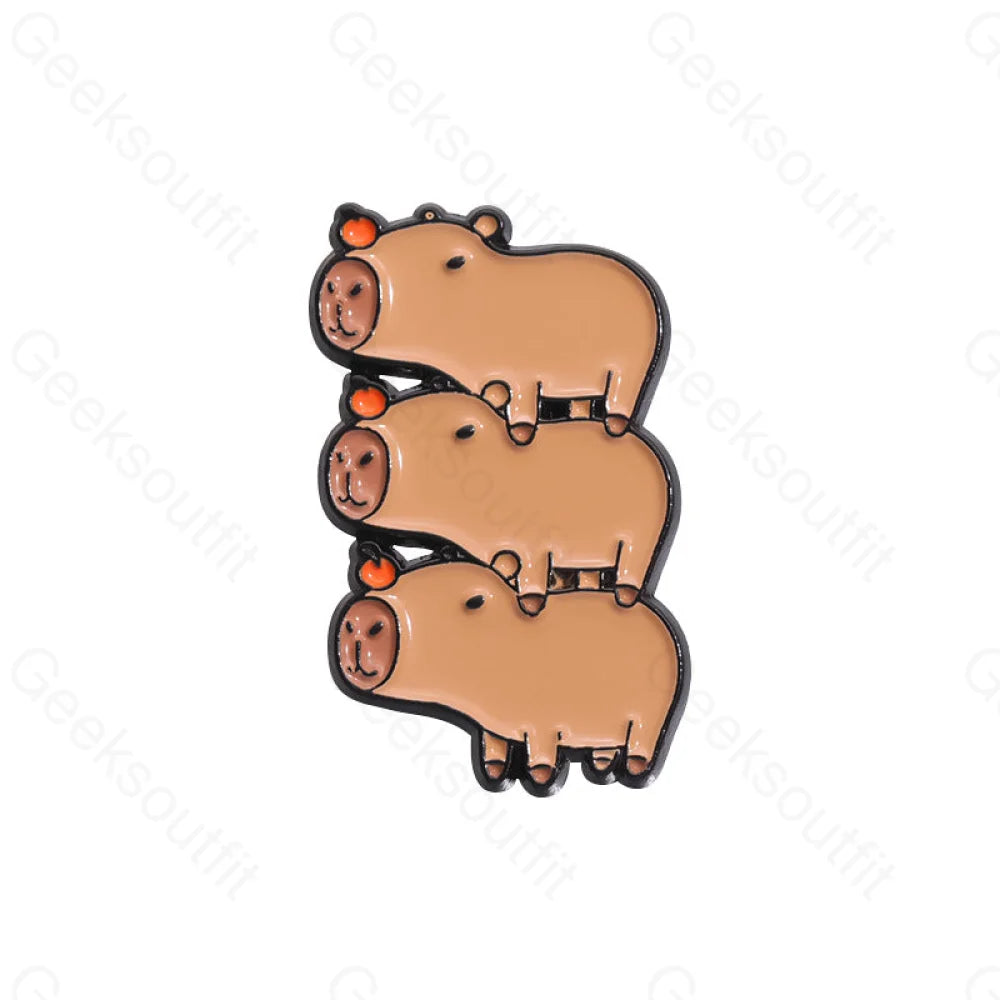 Geeksoutfit Cute Water Dolphin Capybara Pins for Sale