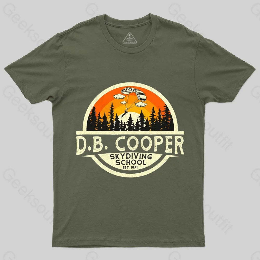 D B Coopers Skydiving School Portland Oregon T-Shirt - Geeksoutfit