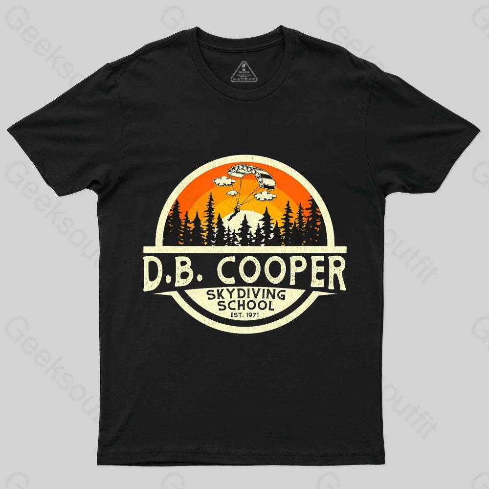 D B Coopers Skydiving School Portland Oregon T-Shirt - Geeksoutfit