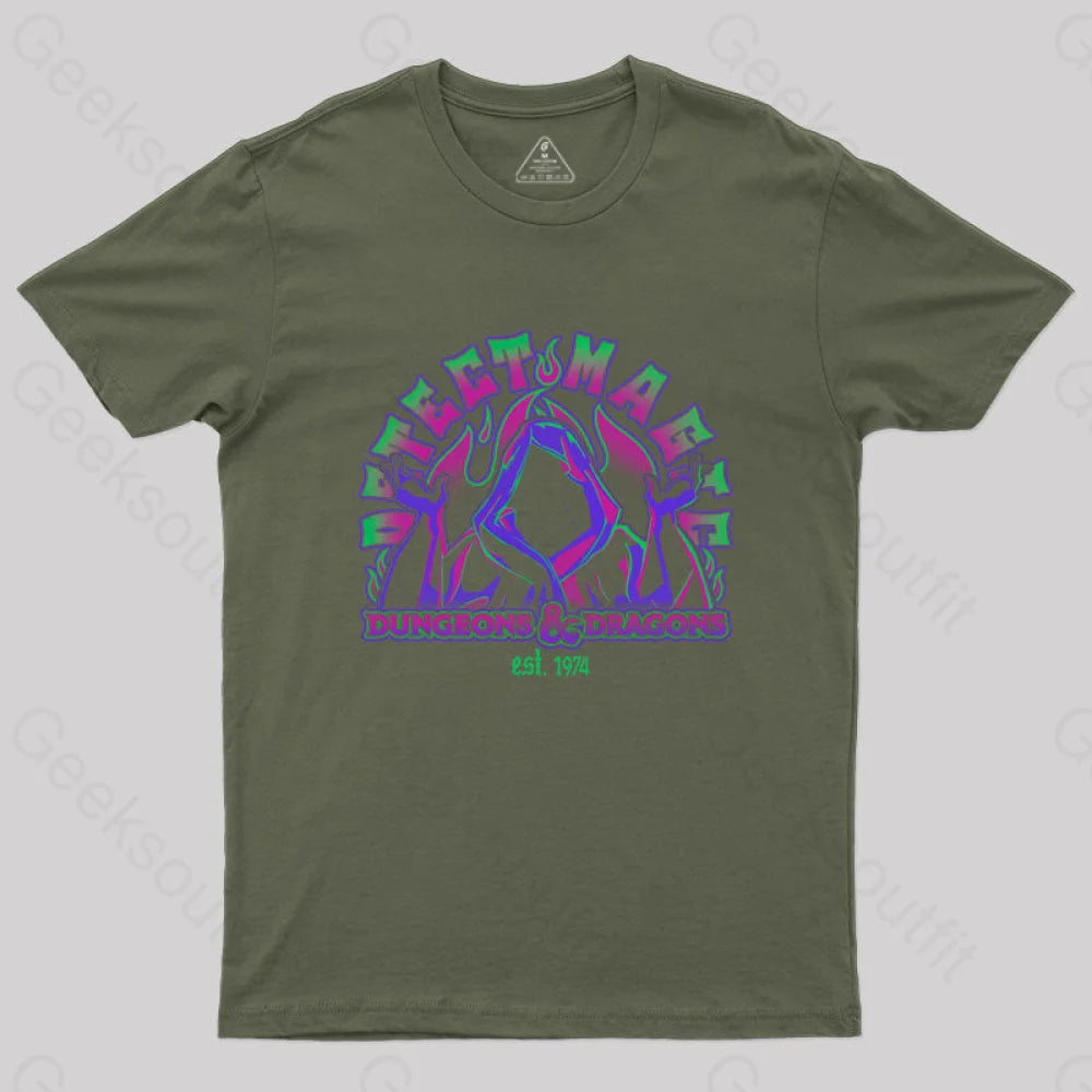 D&D Detect Magic T-Shirt Army Green / S