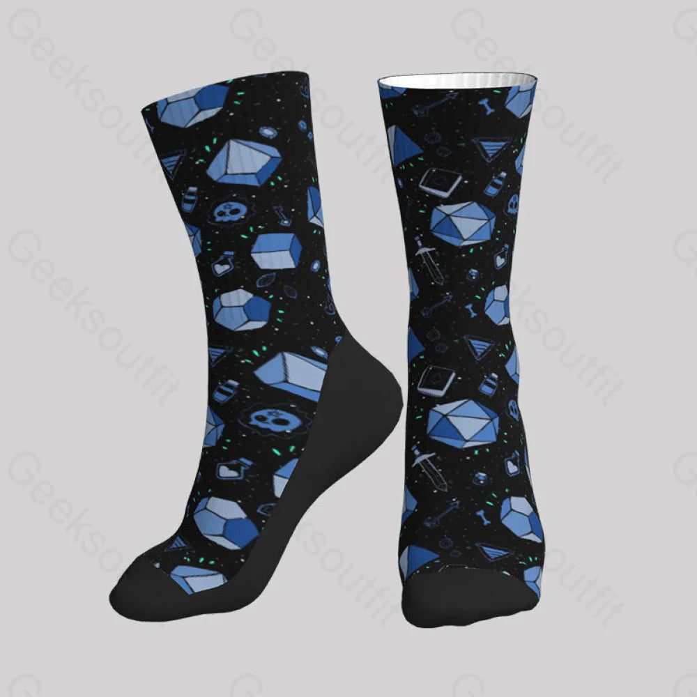 D&D Dice And Death Men’s Socks