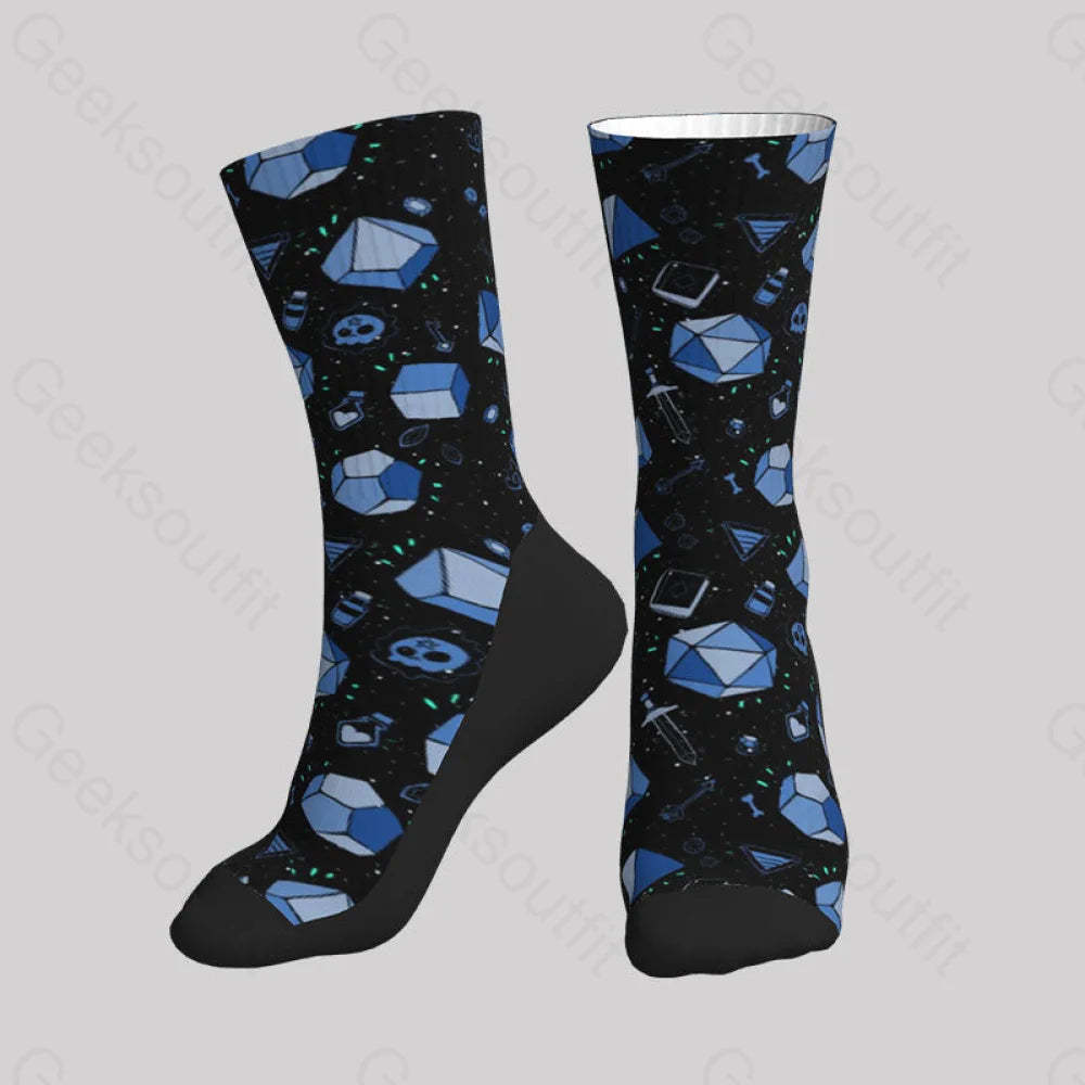 D&D Dice And Death Men’s Socks