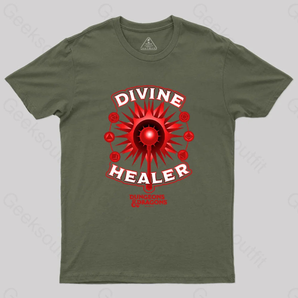D&D Divine Healer T-Shirt Army Green / S