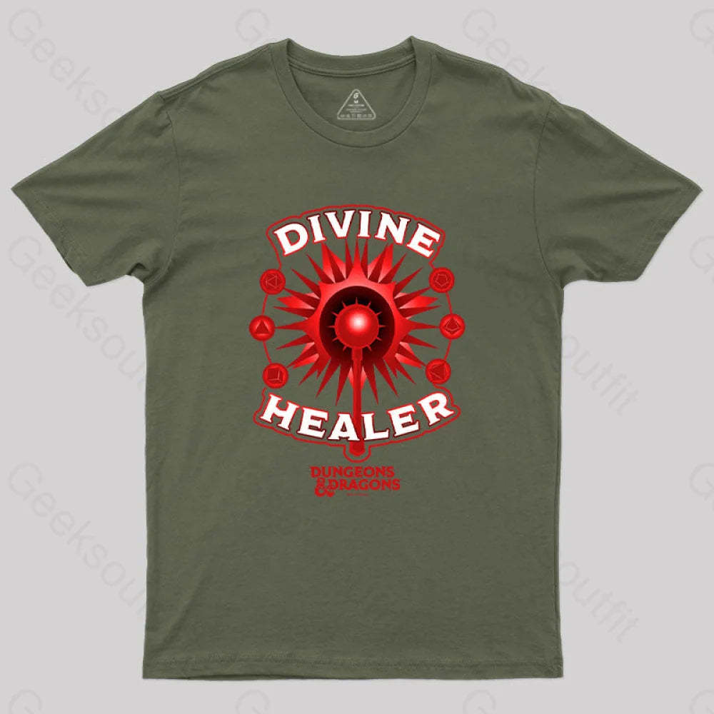 D&D Divine Healer T-Shirt Army Green / S