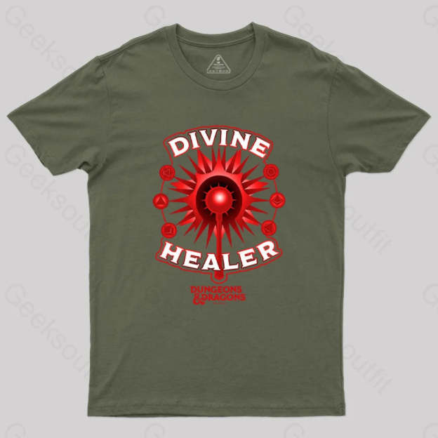 D&D Divine Healer T-Shirt Army Green / S