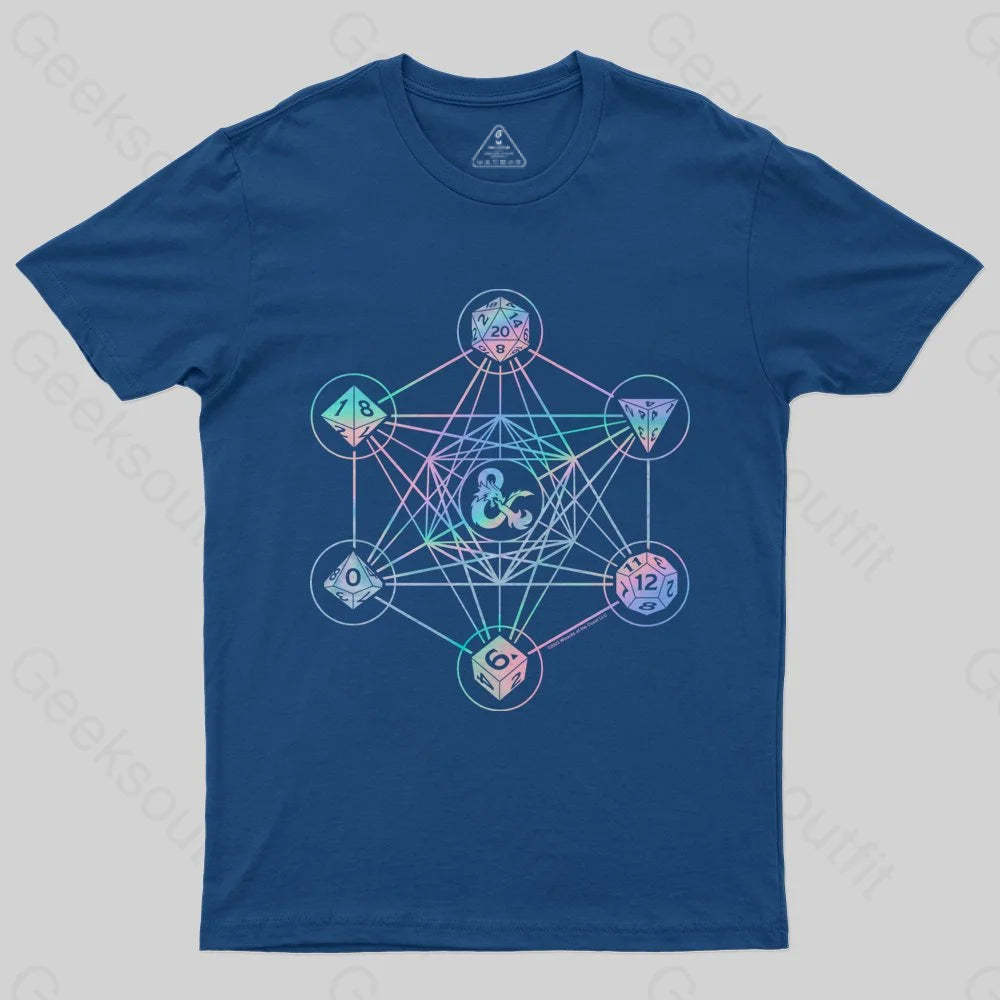 D&D Holographic Geometric Dice T-Shirt - Geeksoutfit