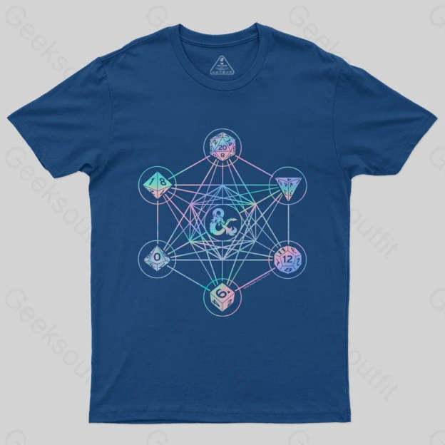 D&D Holographic Geometric Dice T-Shirt - Geeksoutfit