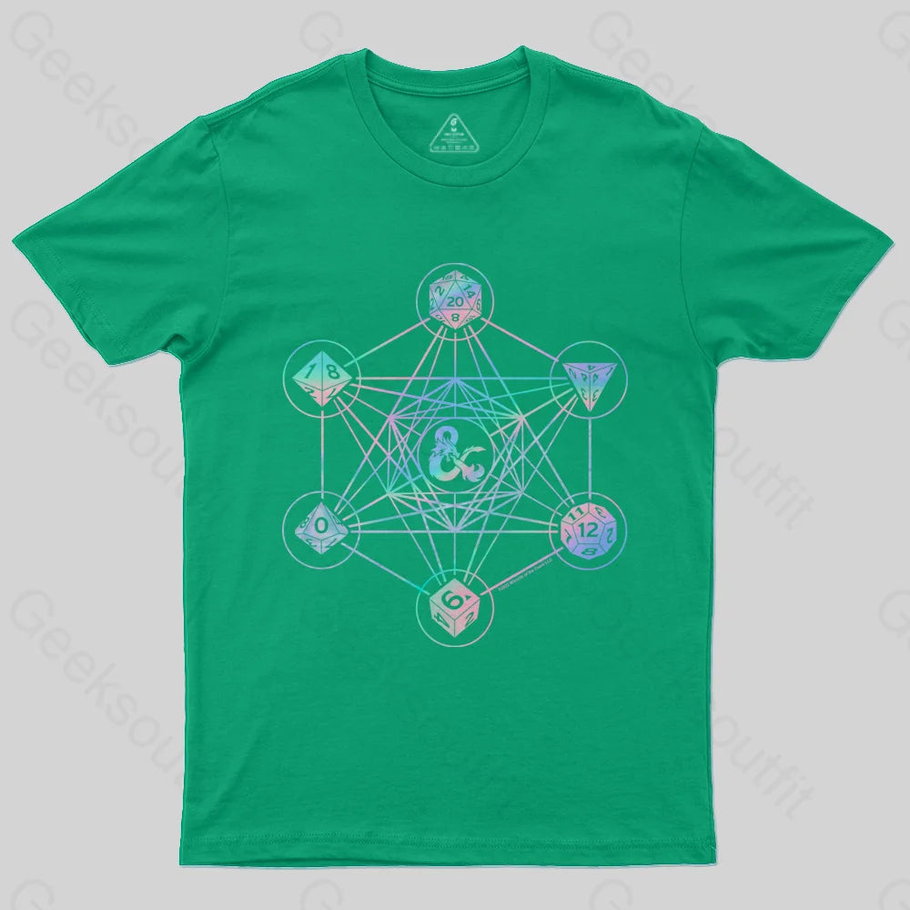 D&D Holographic Geometric Dice T-Shirt