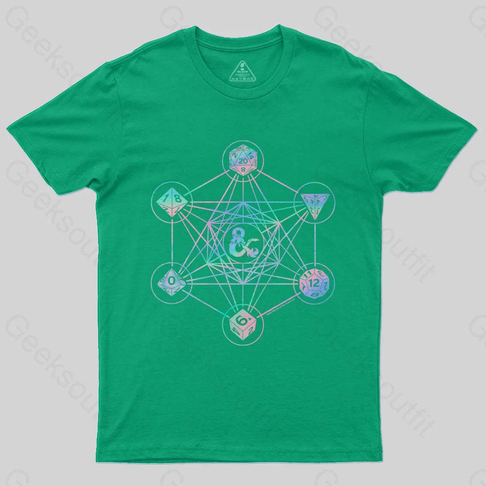 D&D Holographic Geometric Dice T-Shirt