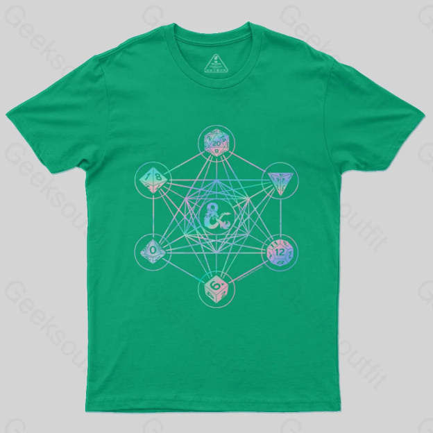 D&D Holographic Geometric Dice T-Shirt